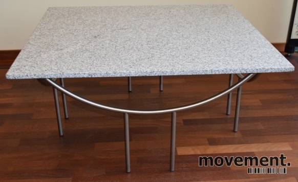 Solgt!Loungebord i lys marmor / satinert - 1 / 3