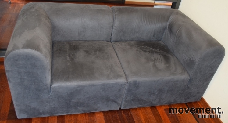 Solgt!Kompakt modulsofa i grå mikrofiber, - 1 / 2