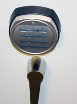 Sikkerhetsskap / safe i grålakkert stål, kodelås, Safe-Senteret, 67cm bredde, 124cm høyde, pent brukt