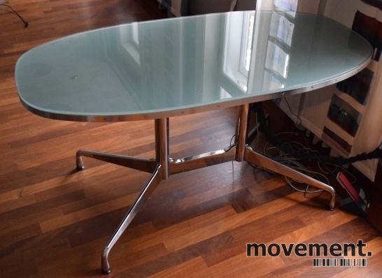 Solgt!Lekkert designskrivebord i glass / - 1 / 4