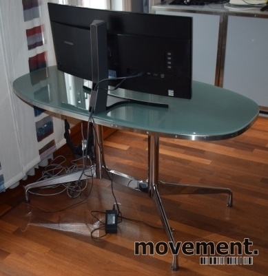 Solgt!Lekkert designskrivebord i glass / - 4 / 4