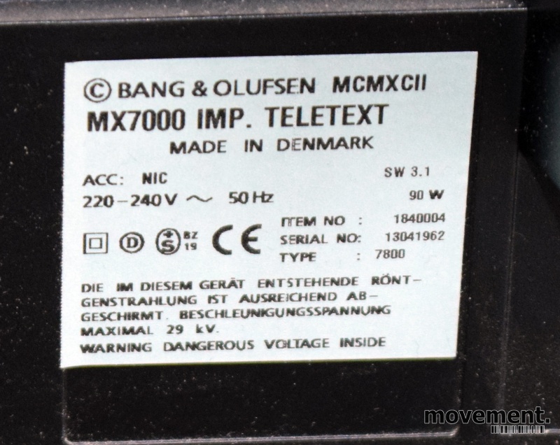 Solgt!Bang & Olufsen stereopakke med TV, - 5 / 10