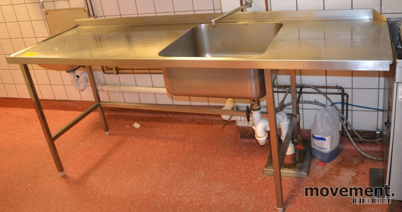 Solgt!Arbeidsbenk i rustfritt stål med - 1 / 3