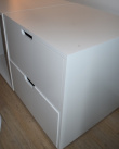 Solgt!Kube med 2 skuffer / printerbord / - 3 / 4