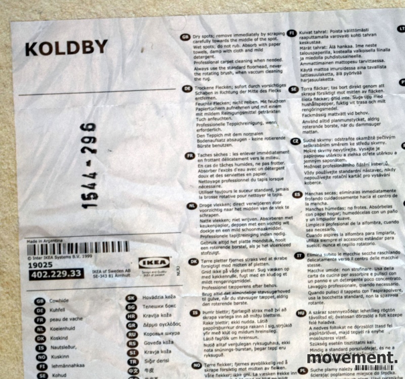 Solgt!Kuskinn-teppe fra Ikea, modell - 3 / 3