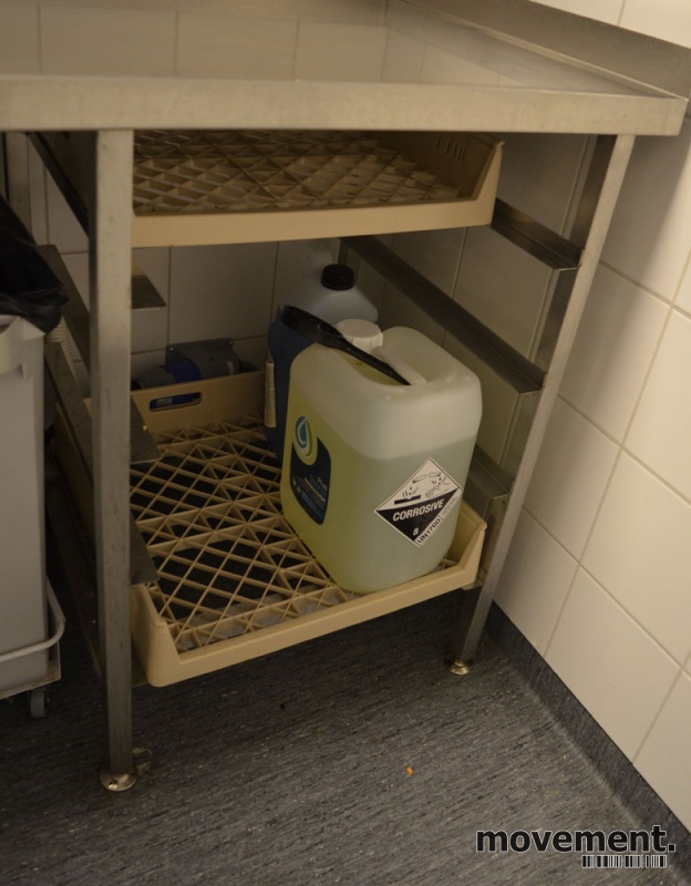 Solgt!Arbeidsbenk i rustfritt stål 230cm - 2 / 3