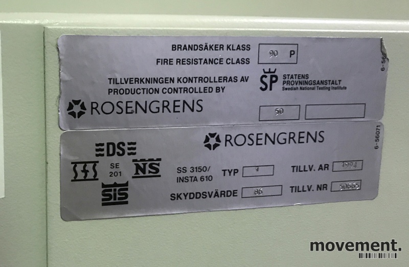 Solgt!Brannskap / safe med kodelås fra - 4 / 4