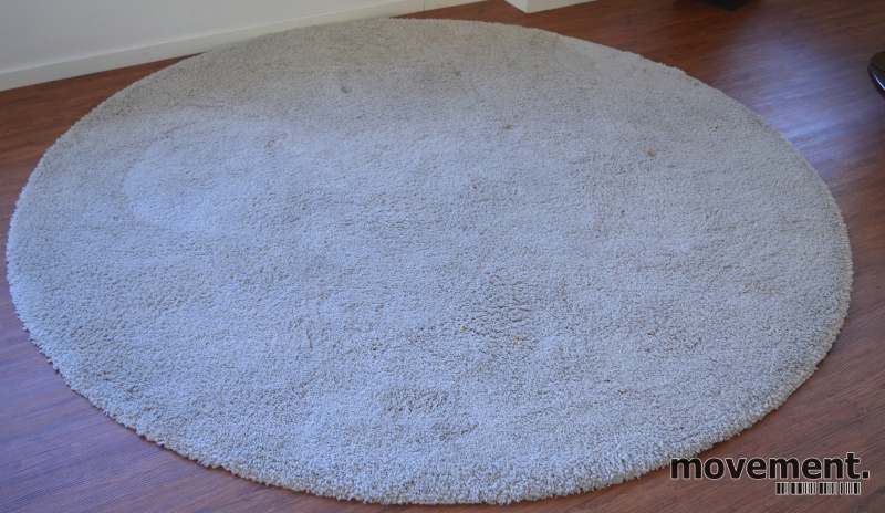 Solgt!IKEA Ådum rundt gulvteppe i beige, - 1 / 2