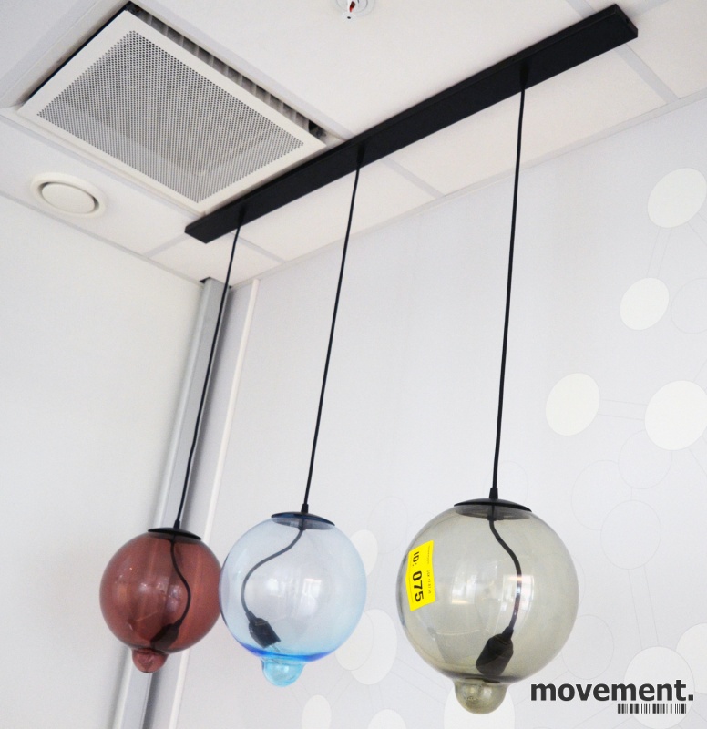 Taklampe, Cappellini Meltdown Lamp, 3glasskupler Taklampe, Cappellini Meltdown Lamp, 3glasskupler
