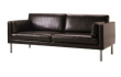 Solgt!Sofa i brunt skinn, Ikea modell - 1 / 2