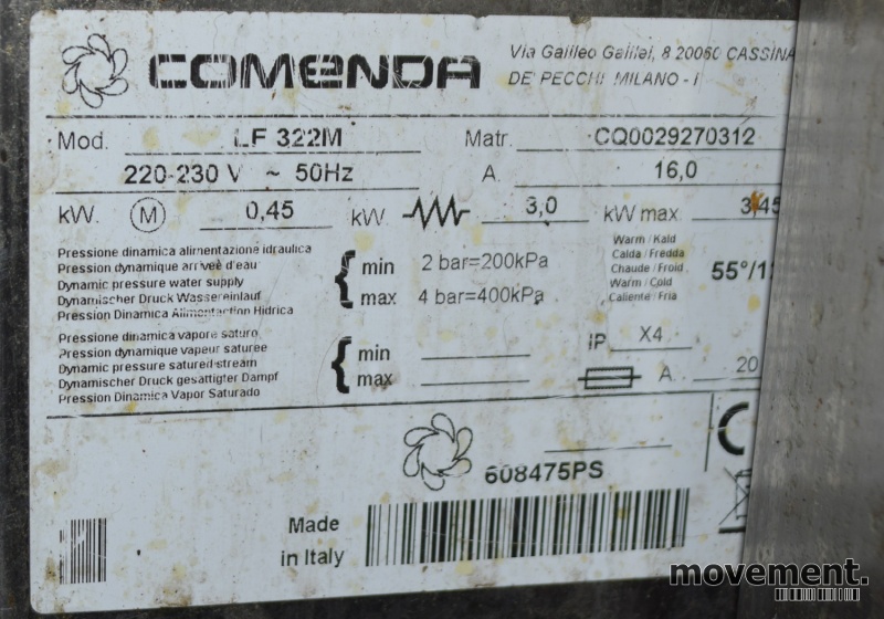 Solgt!Comenda LF322M oppvaskmaskin i - 3 / 3