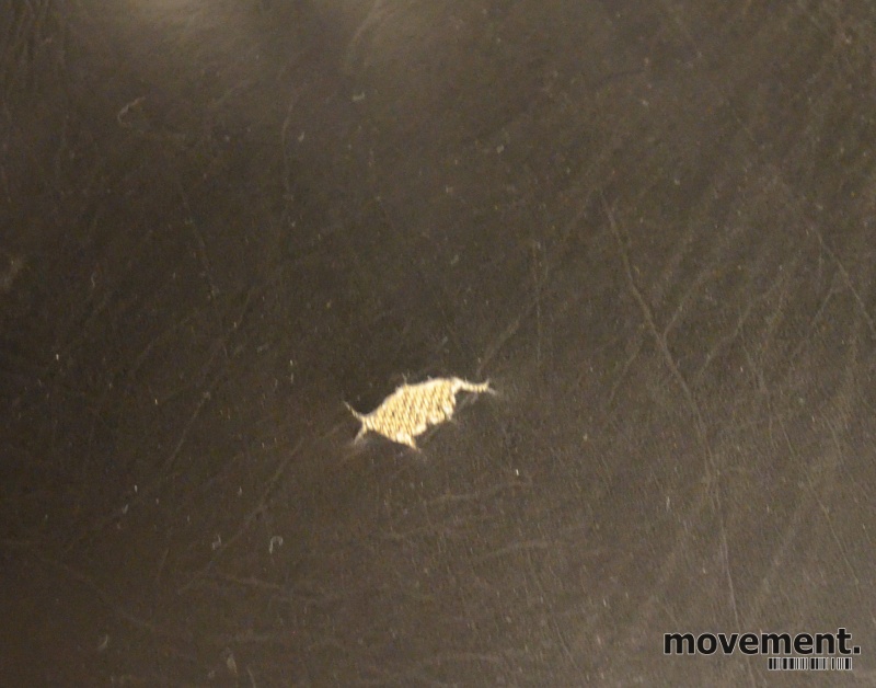 Solgt!2-seter sofa i sort skai / teak, - 3 / 3