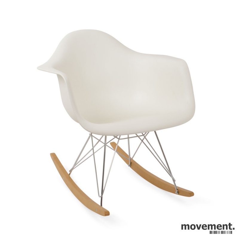 Solgt!Vitra RAR rocking chair i hvitt, - 1 / 4