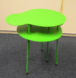 Solgt!Loungebord i grønnlakkert metall - 2 / 3