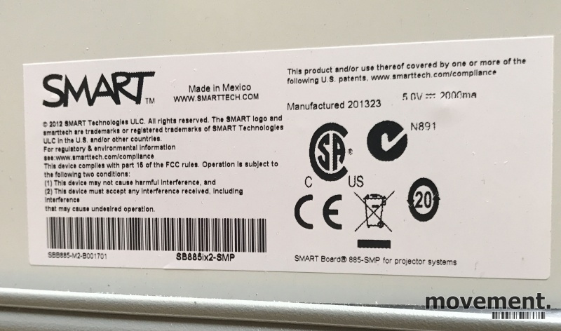 Solgt!Smartboard 800 / SB885ix2-SMP, - 4 / 4