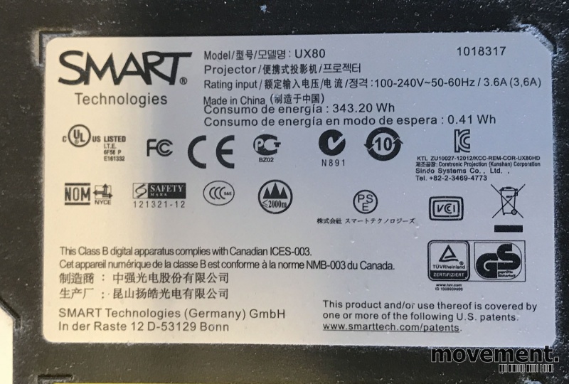 Solgt!Smartboard 800 / SB885ix2-SMP, - 3 / 4