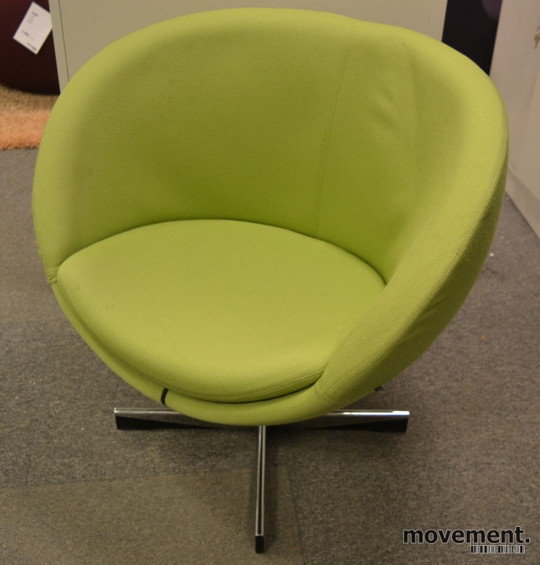 ForaForm Planet Loungestol i lyst grøntstoff krom, design ForaForm Planet Loungestol i lyst grøntstoff krom, design