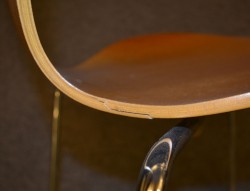 Arne Jacobsen 7er-stol / syver-stol, model 3107, i teak, understell i krom, OBS! Svikt i rygg