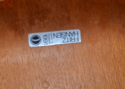 Arne Jacobsen 7er-stol / syver-stol, model 3107, i teak, understell i krom, OBS! Svikt i rygg