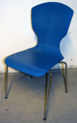 Solgt!Stablestoler i blått / krom, 45cm - 1 / 3