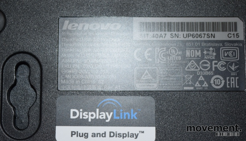 Solgt!Docking til Lenovo: Thinkpad USB - 4 / 4