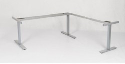 Linak grått understell til hjørneskrivebord med elektrisk hevsenk / understell til hjørneskrivebord, NY/UBRUKT
