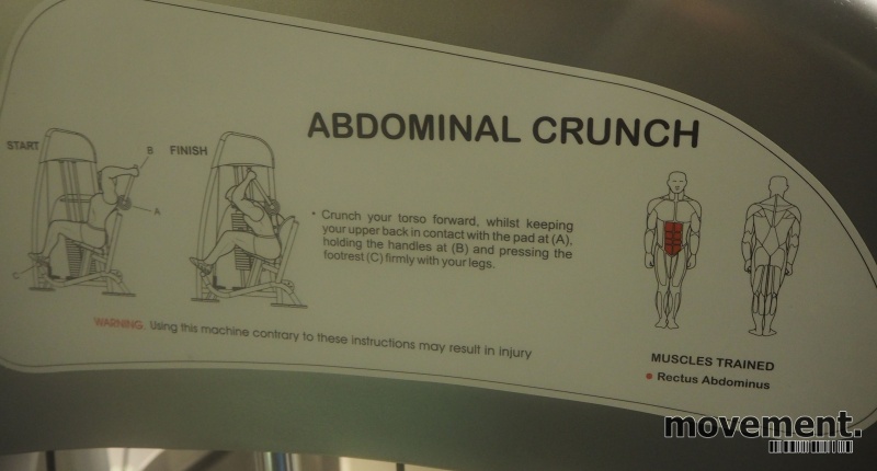Solgt!Abdominal Crunch-maskin fra Vertex - 2 / 3