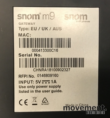 Solgt!Snom m9 trådløst IP-apparat med - 2 / 4