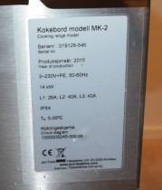 Jøni Foodline MK-2 elektrisk kokebord/komfyr, 86cm bredde, 14kW 230V 3fas, pent brukt 2015-modell
