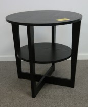 Loungebord / sofabord i brunsort fra IKEA, Vejmon Ø=60cm, pent brukt