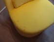Solgt!Loungestol i gul velour fra IKEAs - 4 / 4