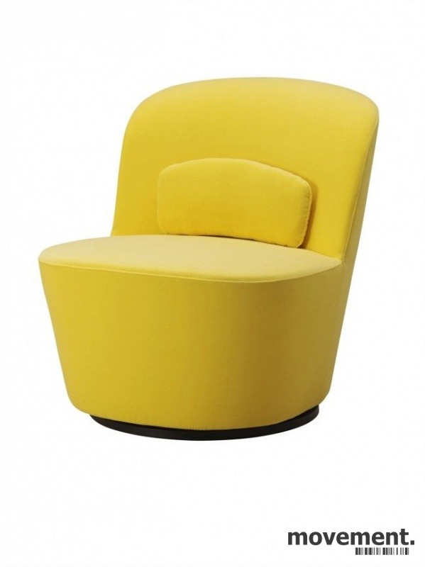 Solgt!Loungestol i gul velour fra IKEAs - 1 / 4