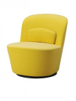 Solgt!Loungestol i gul velour fra IKEAs - 1 / 4