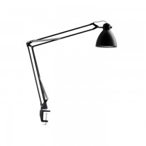 Luxo L1 LED i sort med bordfeste, LED-belysning til skrivebordet, lekker designlampe, pent brukt