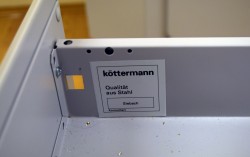 Köttermann skuffseksjon i stål, verktøyskuff / labinnredning, 5 skuffer, 60cm bredde, 88cm høyde, pent brukt