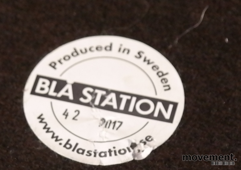 Solgt!Loungemøbel, puff i sort stoff, Blå - 4 / 4