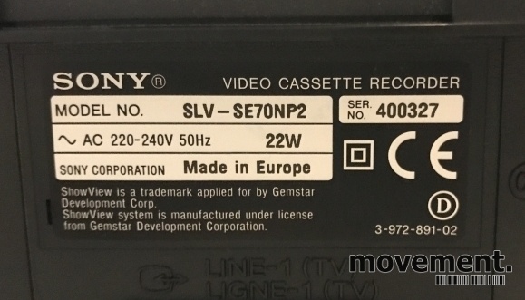 Solgt!Sony VHS-spiller Stereo, SLV-SE70, - 4 / 4