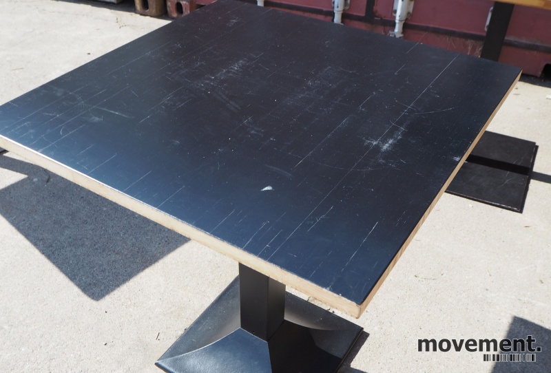 Solgt!Kafebord med plate i sortlakkert - 2 / 4