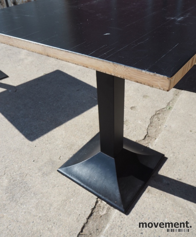 Solgt!Kafebord med plate i sortlakkert - 3 / 4