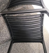 Lekker kafestol / stablestol i sort støpeplast, UV-behandlet, modell MS40, NY/UBRUKT