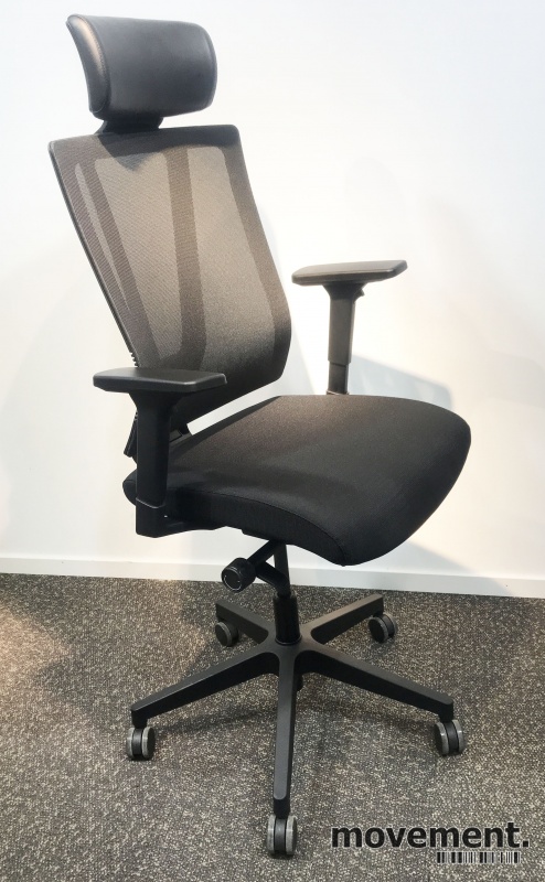 Solgt!Komfortabel kontorstol i sort fra - 2 / 8