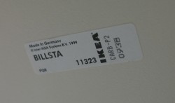 Ståbord / barbord fra Ikea, modell Billsta, Hvit, rund plate, Ø=70cm, H=105,5cm, pent brukt