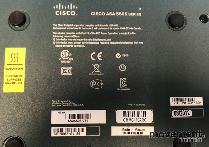Solgt!Cisco ASA 5505 Security Appliance - 3 / 4