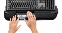 Rollermouse Pro2 USB i sort, ergonomisk tastaturmus mot musearm, pent brukt