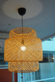 Solgt!Taklampe i bambus fra IKEA, modell - 3 / 3