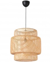 Taklampe i bambus fra IKEA, modell Sinnerlig, Ø=50cm, pent brukt