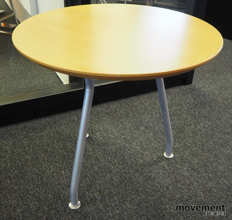 Solgt!Loungebord i bøk / grå, Ø=60cm, - 2 / 2