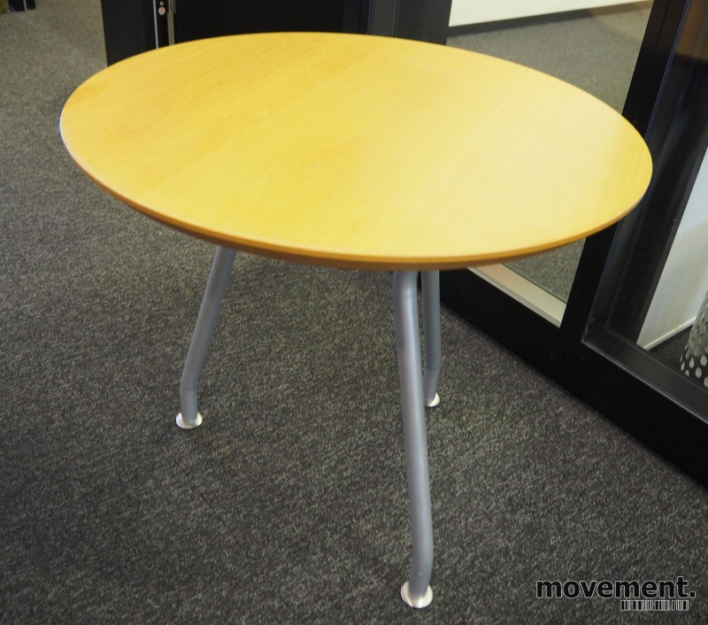 Solgt!Loungebord i bøk / grå, Ø=60cm, - 1 / 2