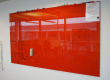 Solgt!Whiteboard i rødt glass, 200x120cm, - 1 / 2