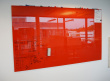 Solgt!Whiteboard i rødt glass, 200x120cm, - 2 / 2